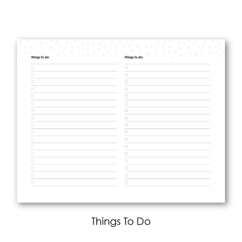 Horizontal Daily Checklist Notebook