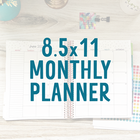 8.5x11 Monthly Planner