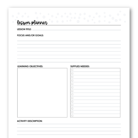 Lesson Planner Add-On