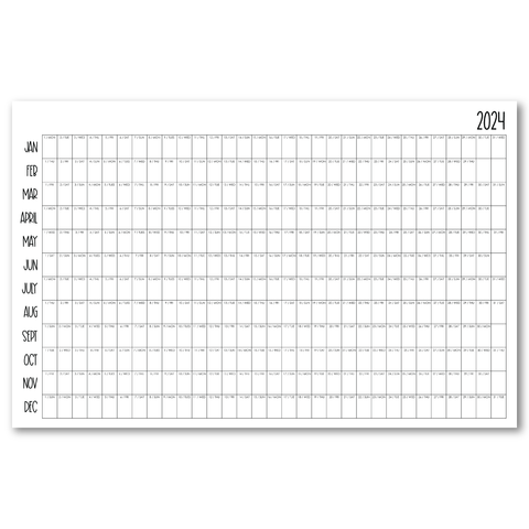 11x17 Year-On-A-Page Calendar
