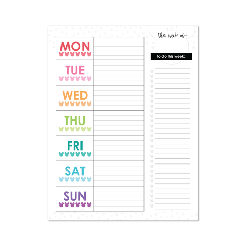 8.5x11 Weekly Magic Mouse Paper Pad
