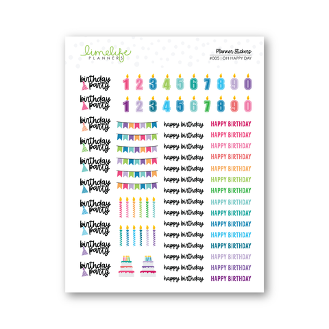 Oh Happy Day Stickers – Limelife Planners