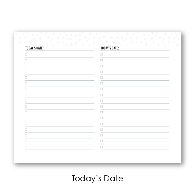 Horizontal Daily Checklist Notebook