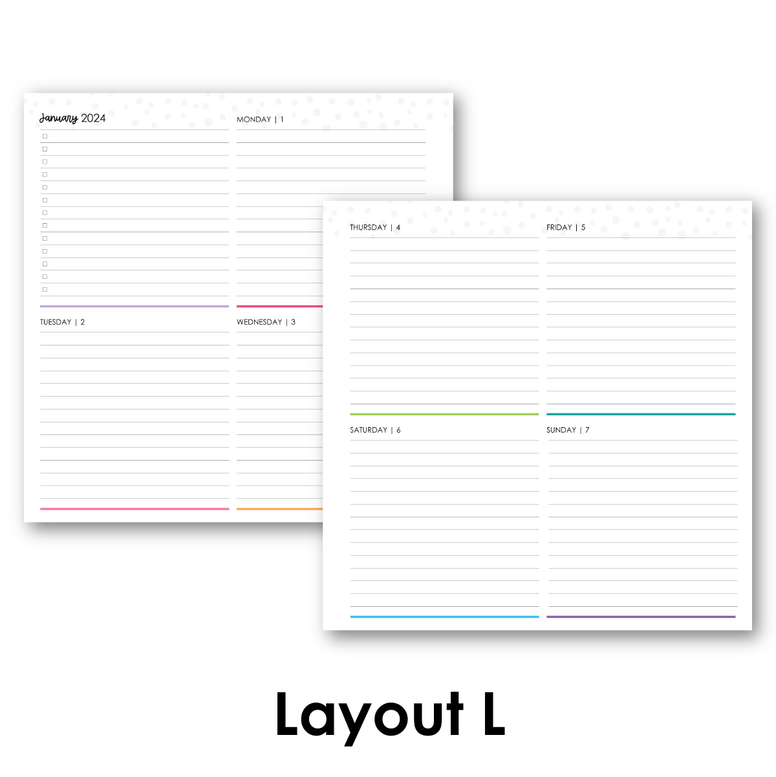 8x8 Weekly Planner – Limelife Planners