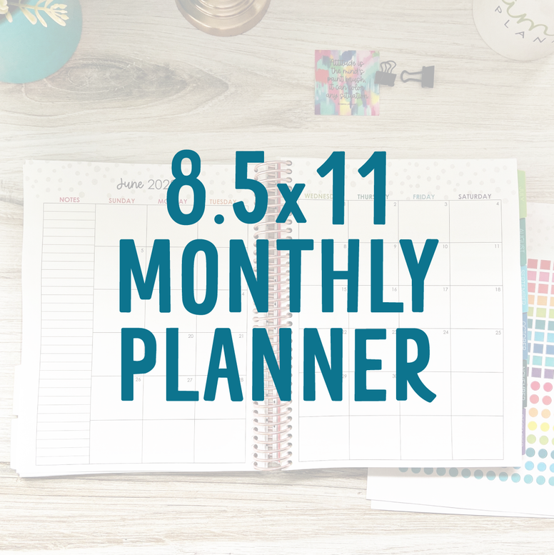 8.5x11 Monthly Planner