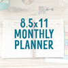 8.5x11 Monthly Planner