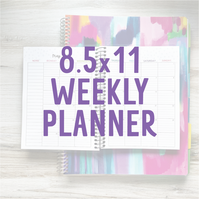 8.5x11 Weekly Planner