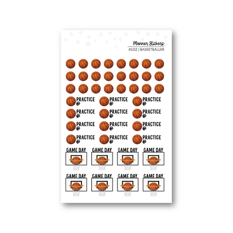 Basketballer Mini Sticker Sheet – Limelife Planners