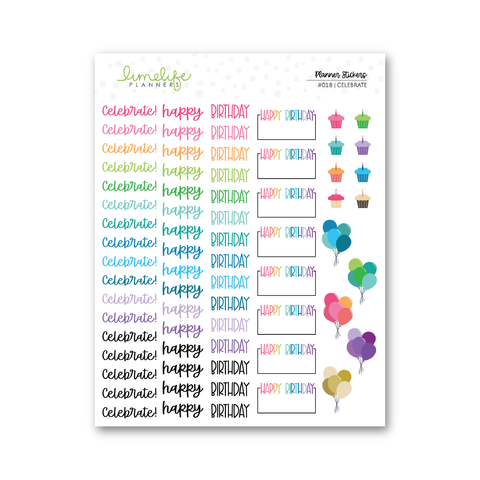 Celebrate Sticker Sheet