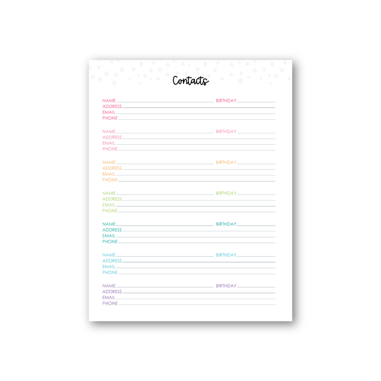 Contacts Planner Add-On
