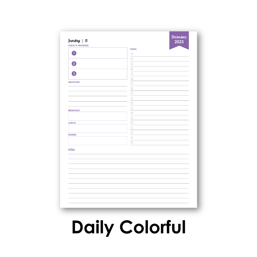 7x9 Daily Planner Limelife Planners 7x9-daily-planner-limelife-planners