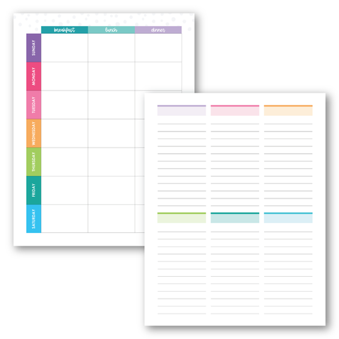 Meal Planning Add-On (Layout B)