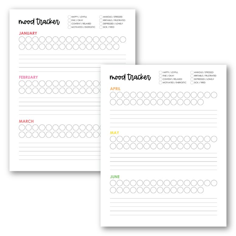 Mood Tracker Planner Add-On