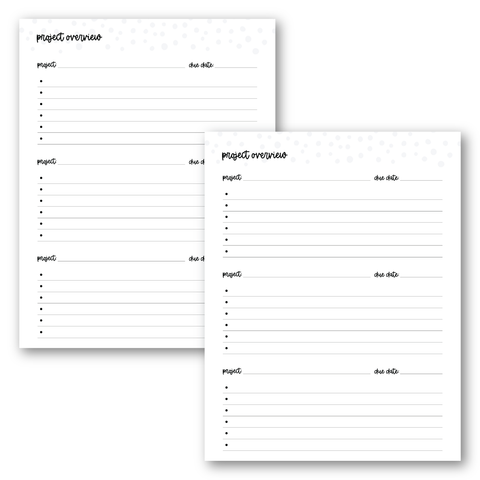 Project Overview Planner Add-On