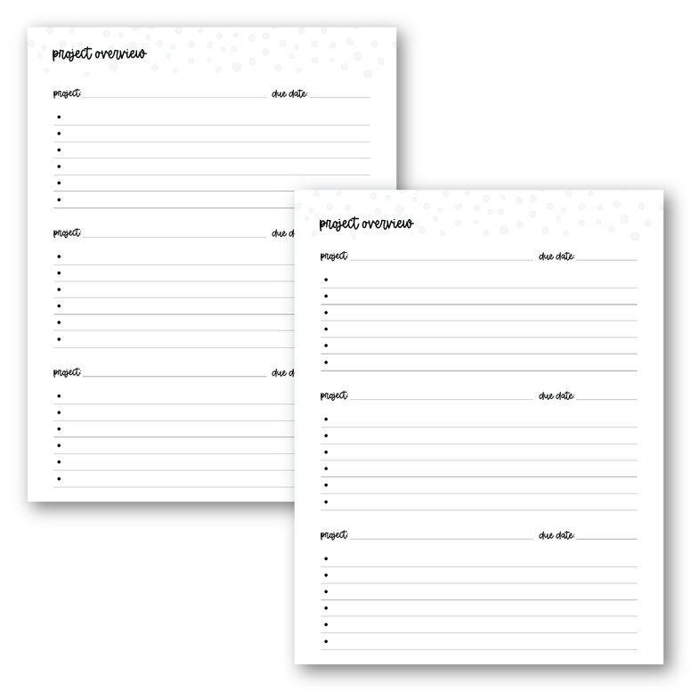Project Overview Planner Add-On