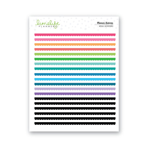 Scalloped Borders Sticker Sheet