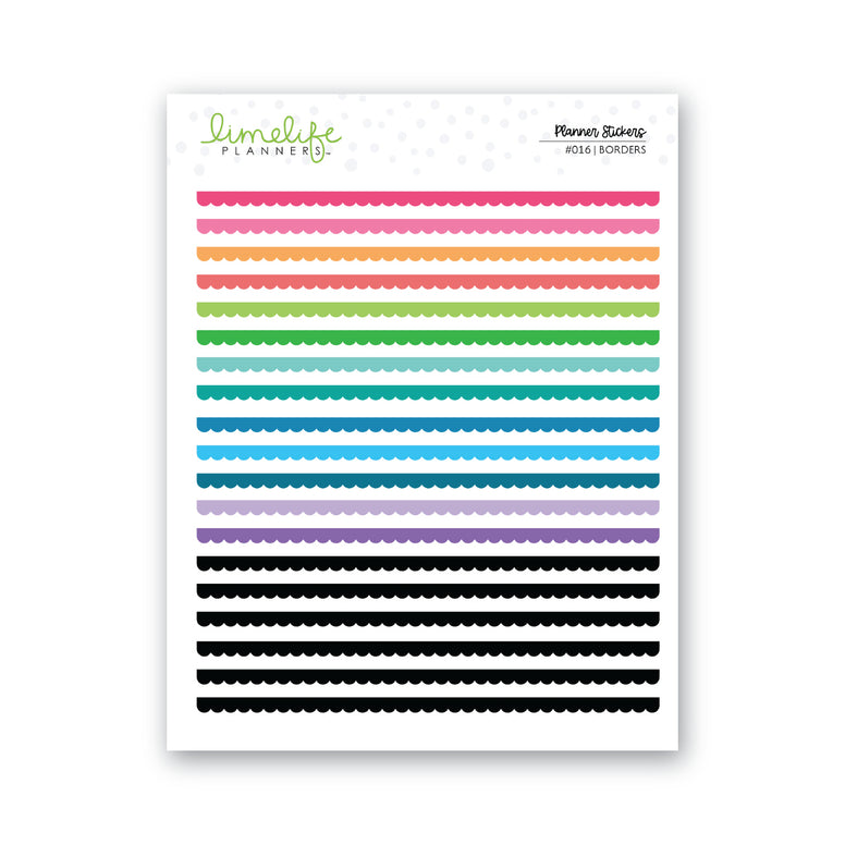 Scalloped Borders Sticker Sheet