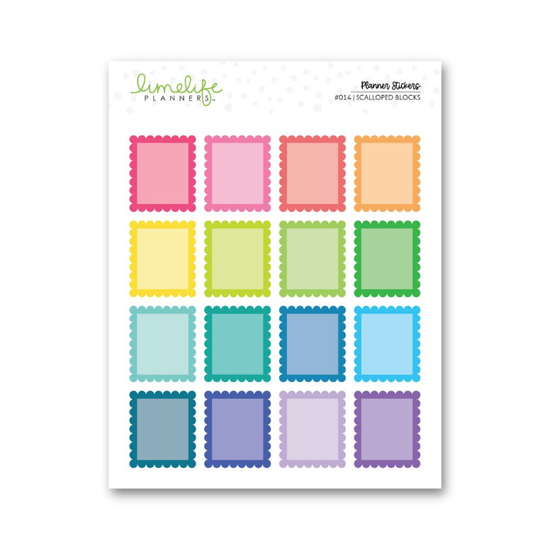Scalloped Blocks Stickers