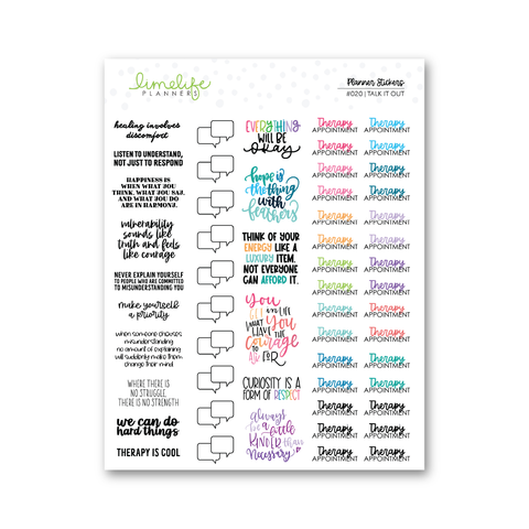 Talk it Out Stickers
