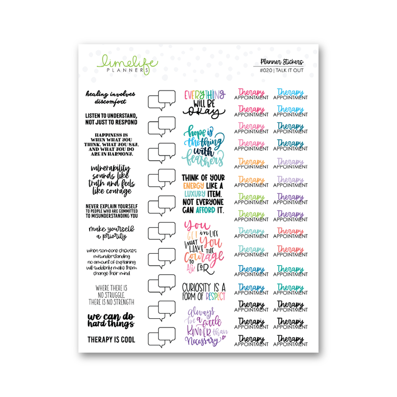 Talk it Out Stickers