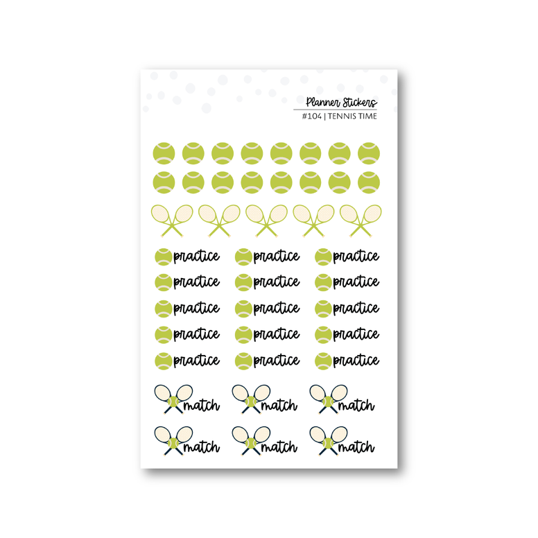 Tennis Time Mini Sticker Sheet