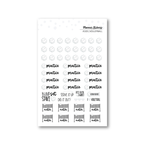 Volleyball Mini Sticker Sheet