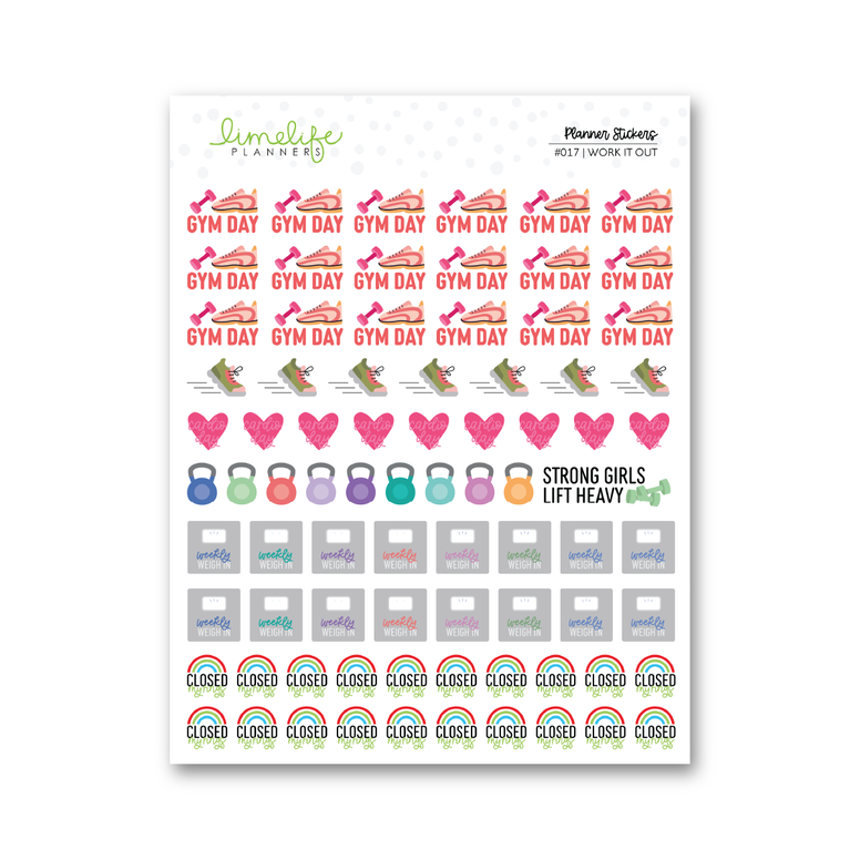 Work It Out Stickers