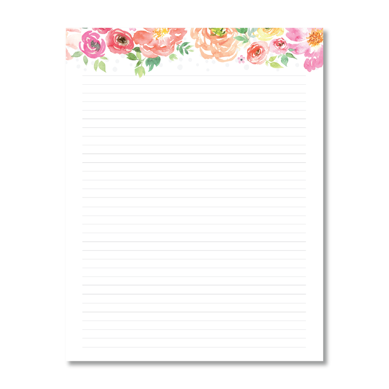 8.5x11 Lined Lela Paper Pad