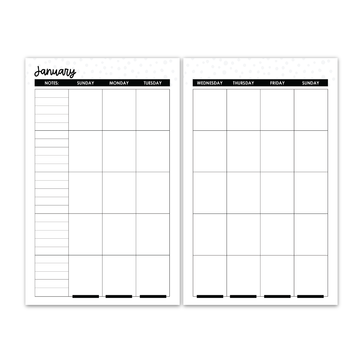 Monthly Undated Traveler's Notebook Insert – Limelife Planners monthly-undated-traveler-s-notebook-insert-limelife-planners